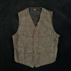 RRL Indigo buttoned vest